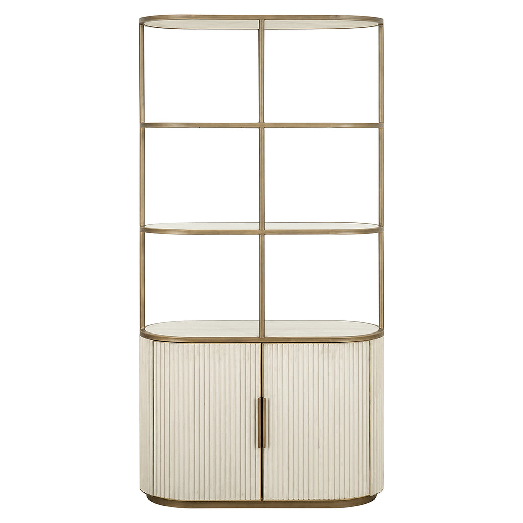 Wandkast Tivoli 2-deurs 3 open planken (Wit)