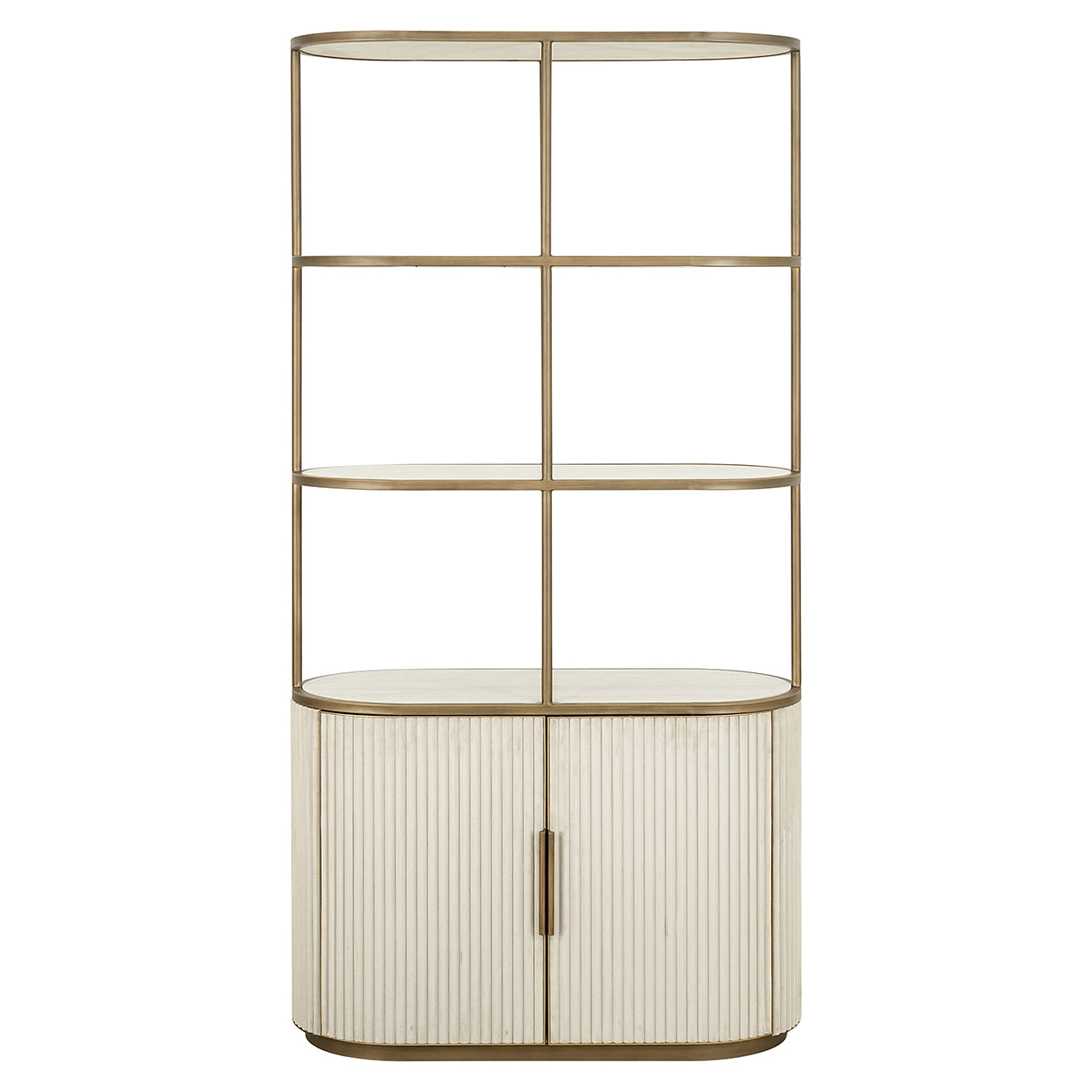 Wandkast Tivoli 2-deurs 3 open planken (Wit)