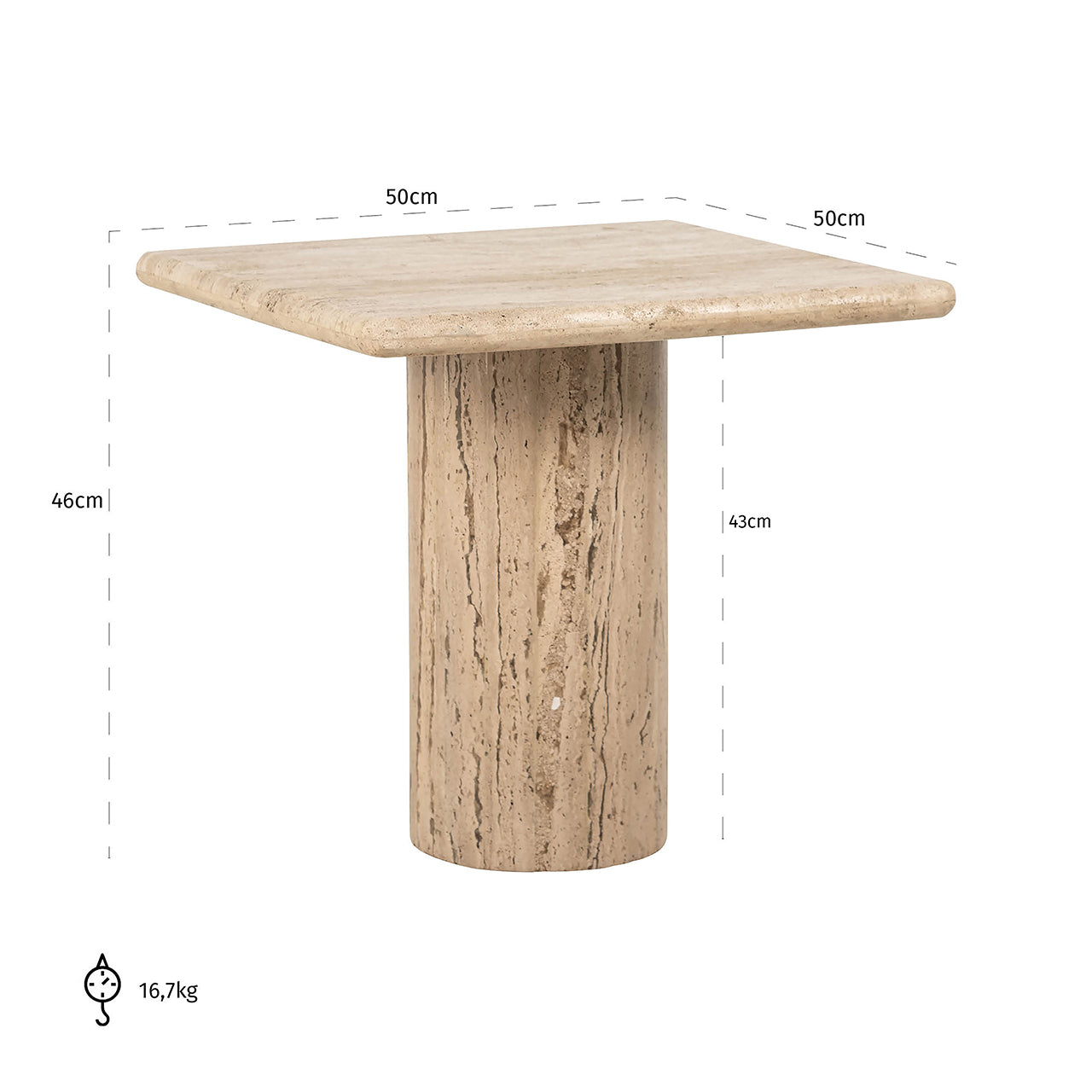 Bijzettafel Hampton (Zand)