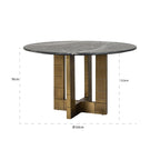 Eettafel Collada 130Ø (Zwart/goud)