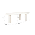 Eettafel Bloomstone (Wit)