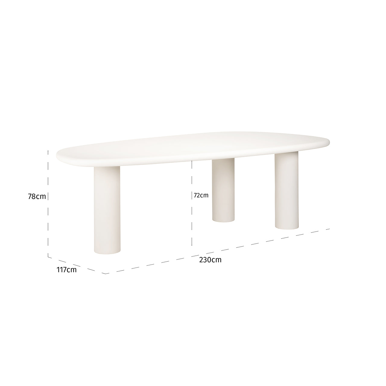 Eettafel Bloomstone (Wit)