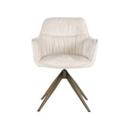 Draaistoel Aline wit chenille brandvertragend (FR-Bergen 900 wit chenille)