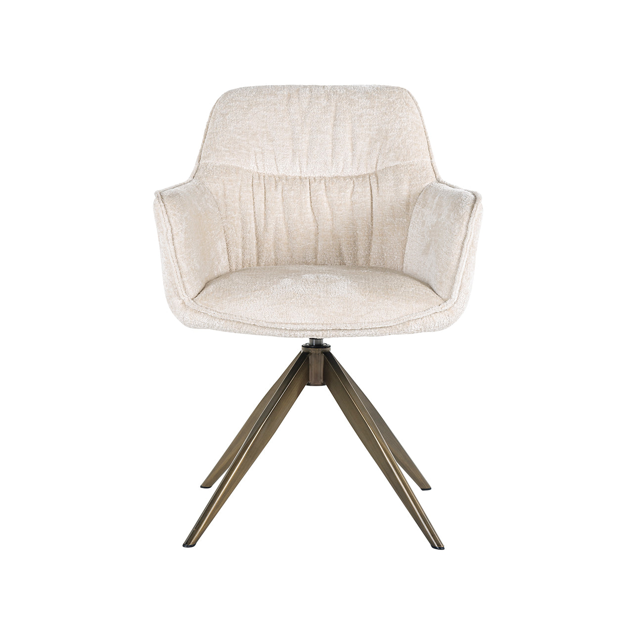 Draaistoel Aline wit chenille brandvertragend (FR-Bergen 900 wit chenille)