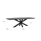 Eettafel Bonvoy zwart 260 (Zwart)