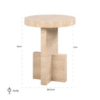 Bijzettafel Biltmore Italiaans Travertijn (Beige)