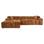 Bank Cube 3-zits + lounge links (Be Lovely 603 Kaneel)