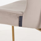 Stoel Odessa khaki / geborsteld goud brandvertragend (FR-Quartz 903 Khaki)