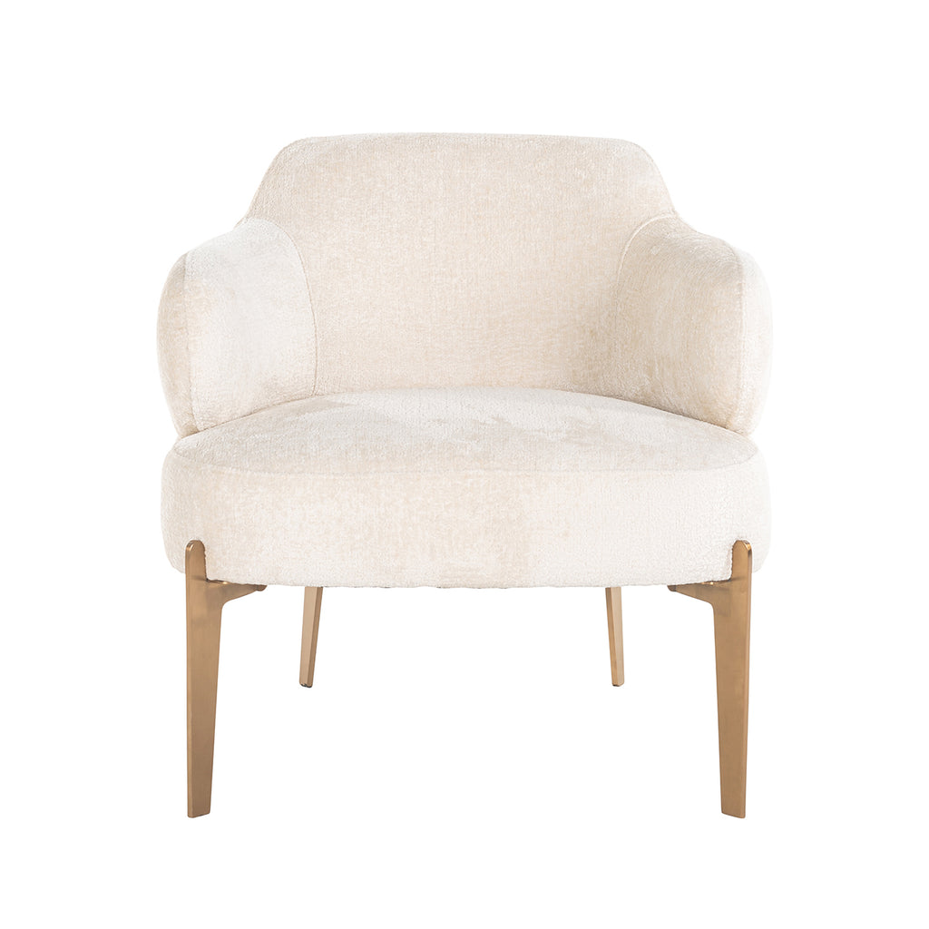 Fauteuil Venus witte chenille (Bergen 900 witte chenille)