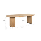 Eettafel Belfort 240 (Natuurlijk eiken)