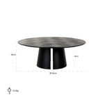 Salontafel Blax 110Ø (Zwart)