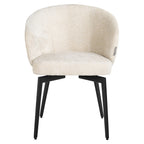 Stoel Amphara wit chenille brandvertragend (FR-Bergen 900 wit chenille)