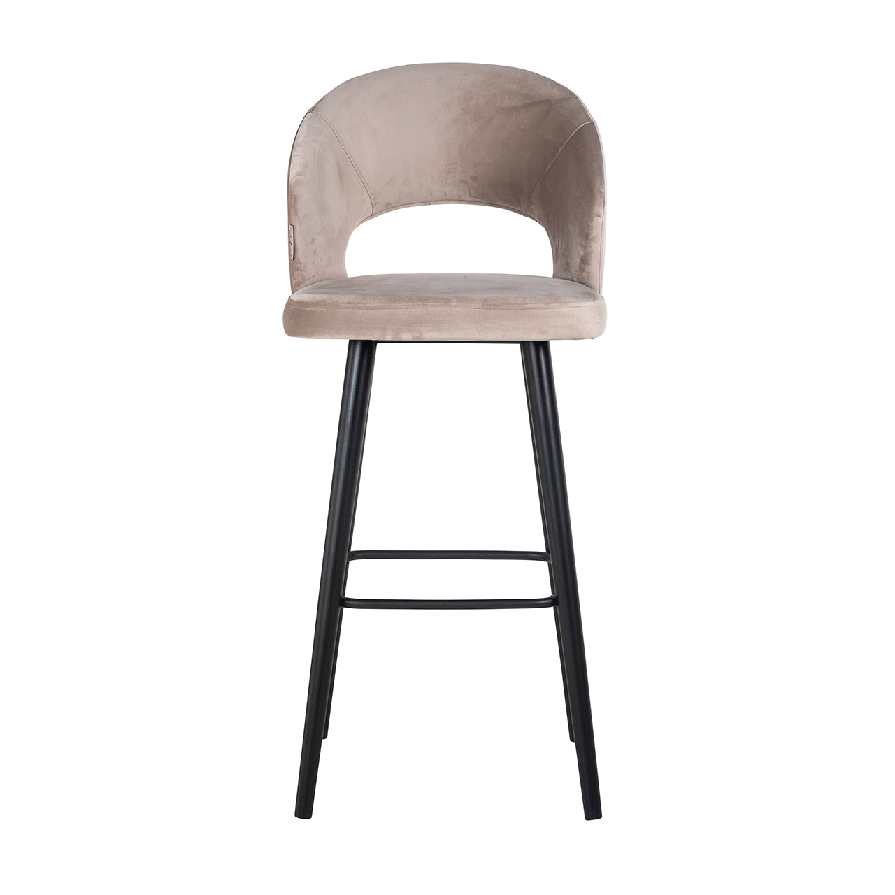 Barstoel Savoy khaki fluweel (Quartz Khaki 903)