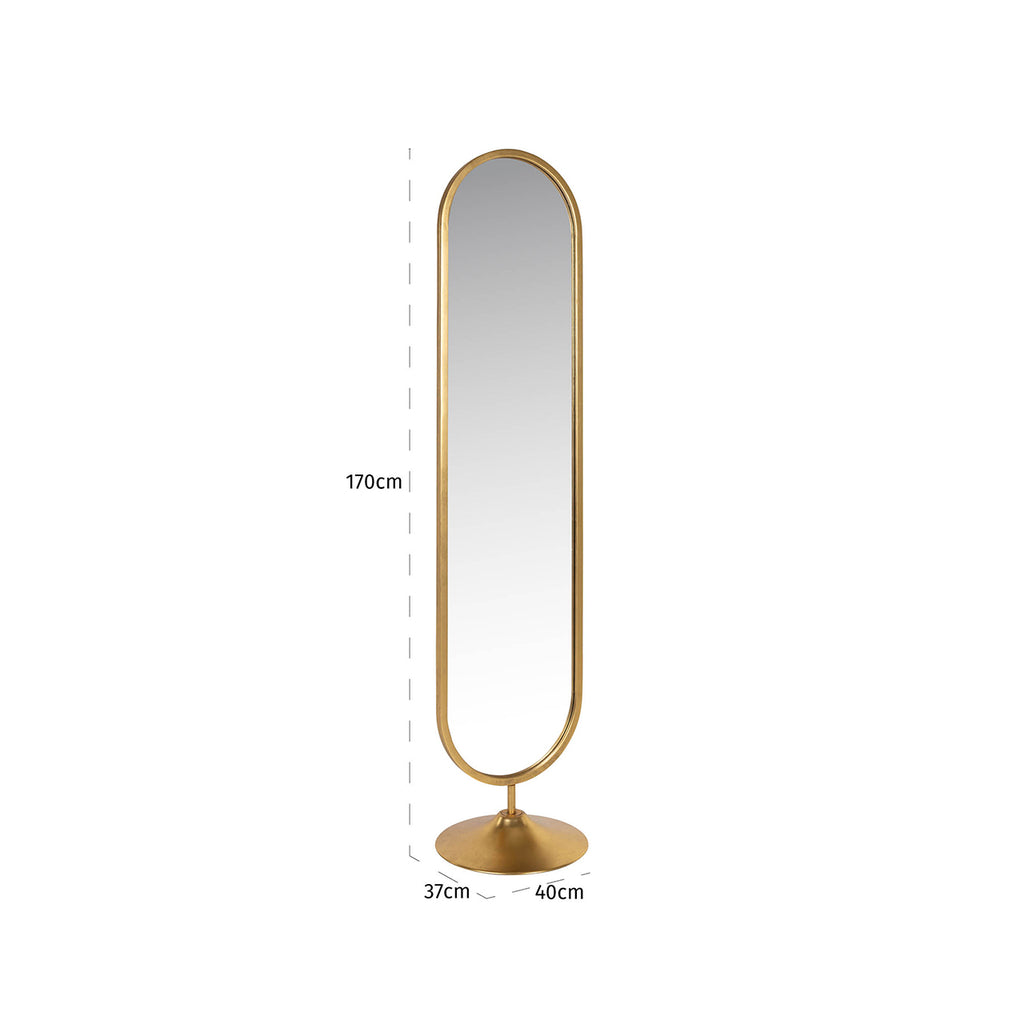 Spiegel Moya op standaard (Goud)