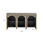 Dressoir Les Arcs 3-deurs (Geborsteld Goud)