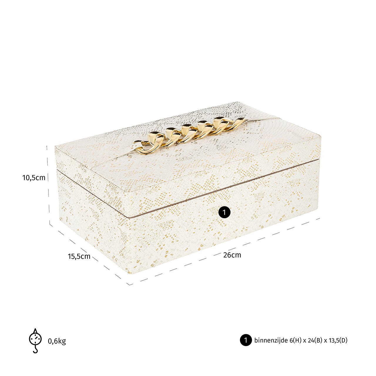 Opbergbox Noell wit (Wit)