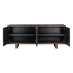 Dressoir Hunter 4-deuren (Zwart rustiek)