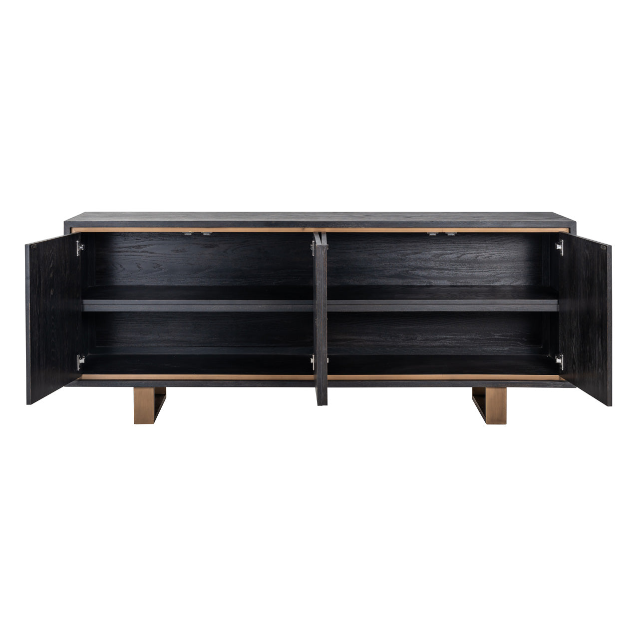 Dressoir Hunter 4-deuren (Zwart rustiek)