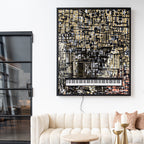 Wandkunst Piano Wibi (Zwart/goud)