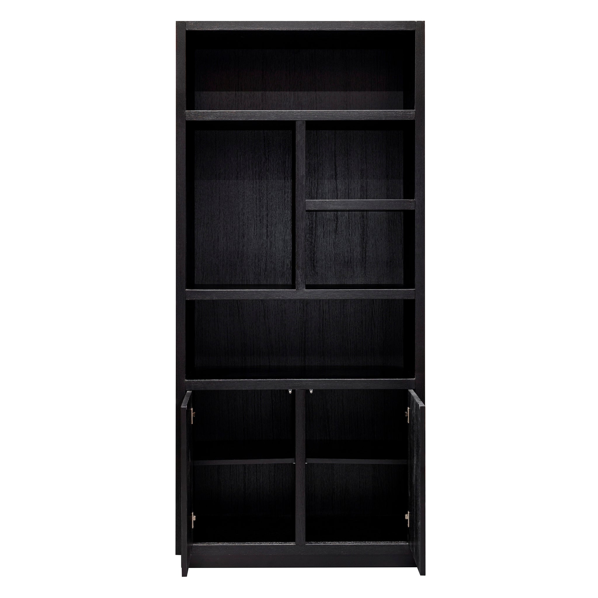 Boekenkast Oakura 2-deuren (Zwart)