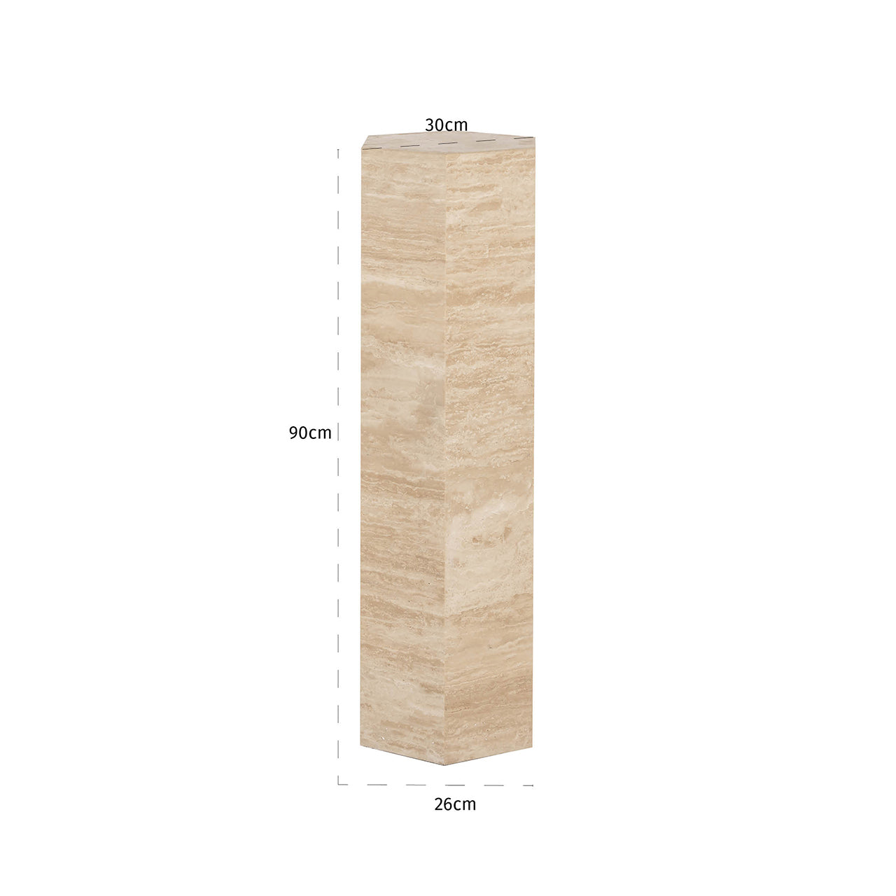 Pilaar Vespin natuurlijke beige travertijn (Beige)