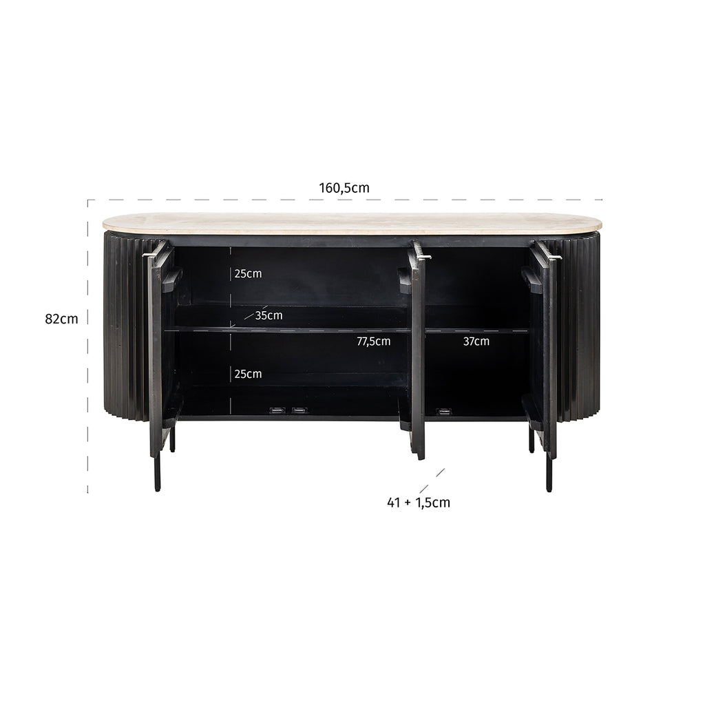 Dressoir Hampton (Donkerbruin)