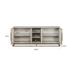 Dressoir Whitebone messing 4-deuren (Verona Grijs)