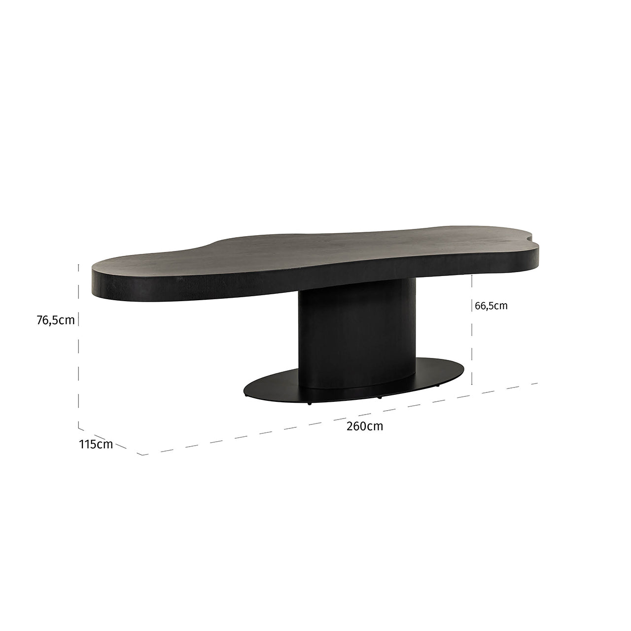 Eettafel Bogor 260 (Donker koffie)