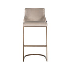 Barstoel Bolton khaki fluweel / geborsteld goud brandvertragend (FR-Quartz 903 Khaki)