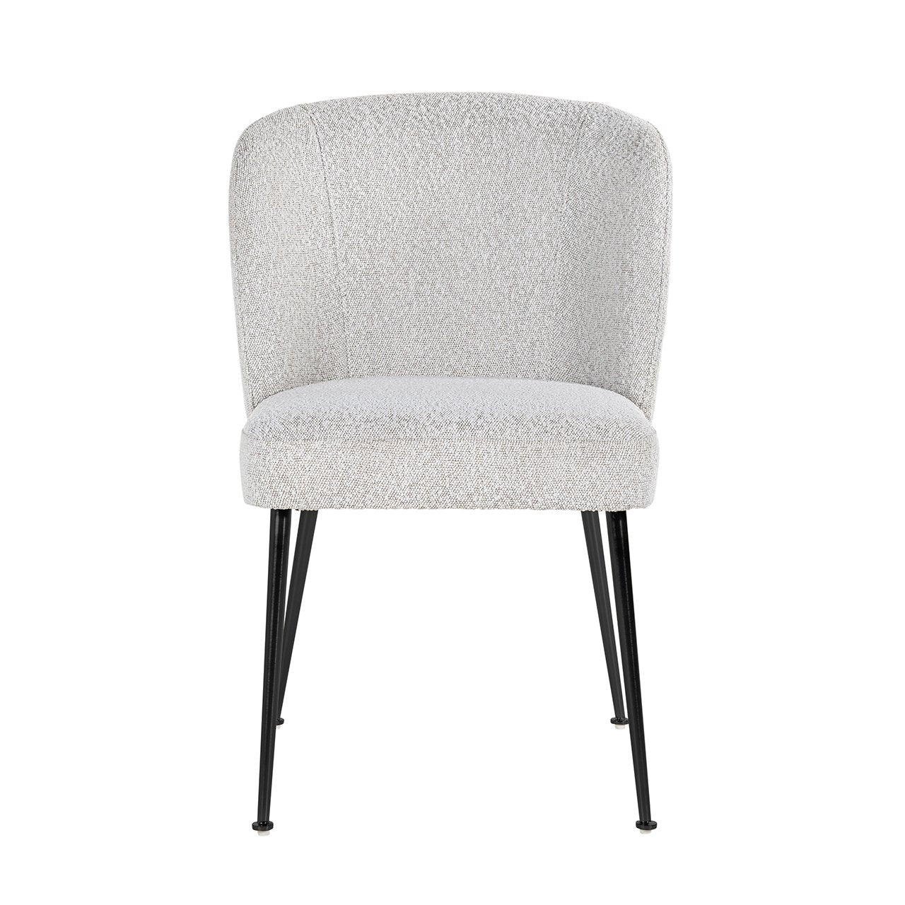 Stoel Fallon Wit Bouclé / zwart (Kopenhagen 900 Bouclé Wit)