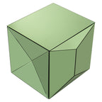 Bijzettafel Shifra spiegel groen (Groen)