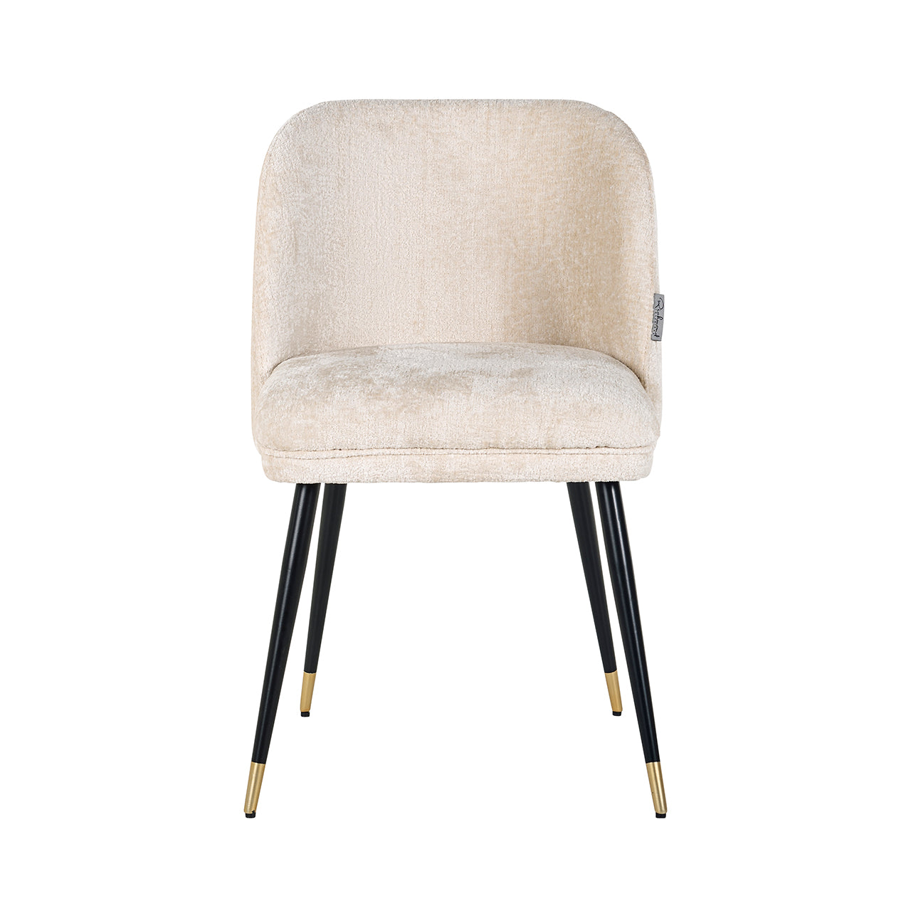 Stoel Alicia wit chenille brandvertragend (FR-Bergen 900 wit chenille)