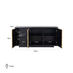 Dressoir Esher 3-deuren (Zwart)