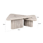 Salontafel Dwayne set van 2 (Zand)