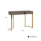 Wandtafel Marie-Lou 2 laden (Goud)