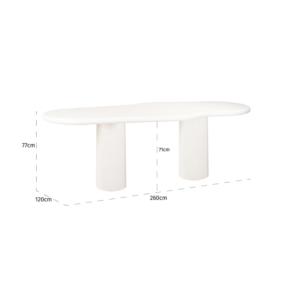 Eettafel Bloomstone 260 (Wit)