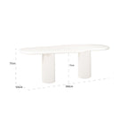 Eettafel Bloomstone 260 (Wit)