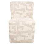 Stoel Lorain met wieltjes beige graffic (Beige graffic)