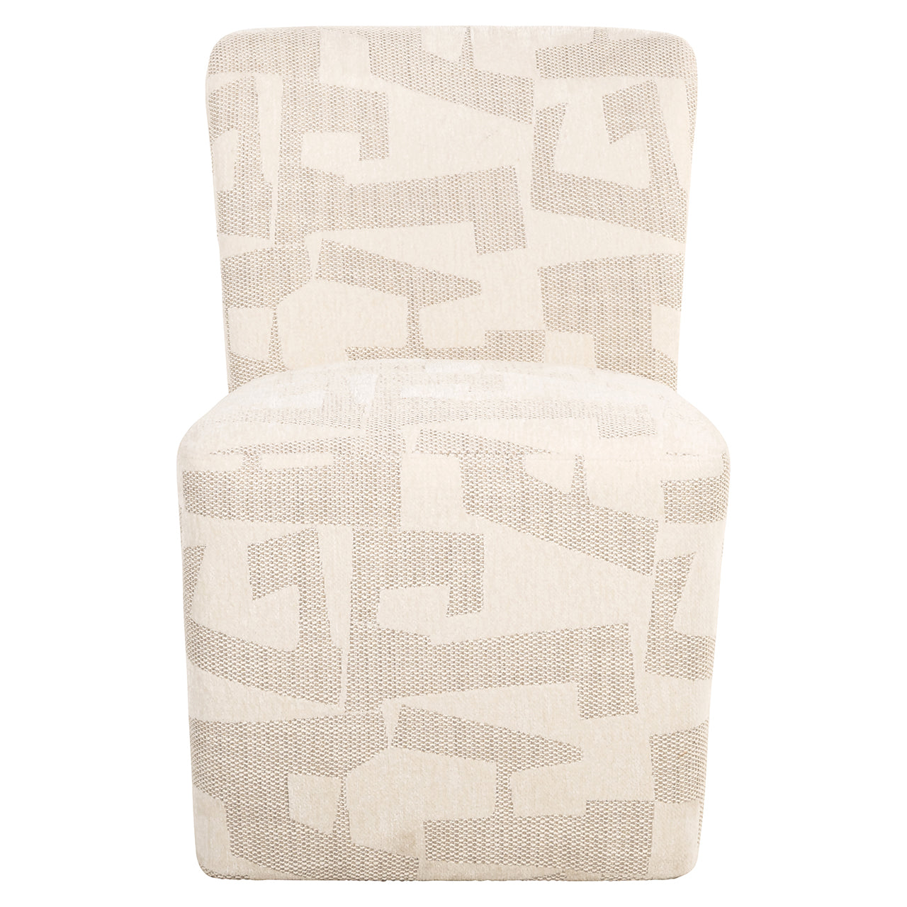 Stoel Lorain met wieltjes beige graffic (Beige graffic)