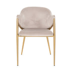 Stoel Gwen khaki fluweel brandvertragend (FR-Quartz 903 Khaki)