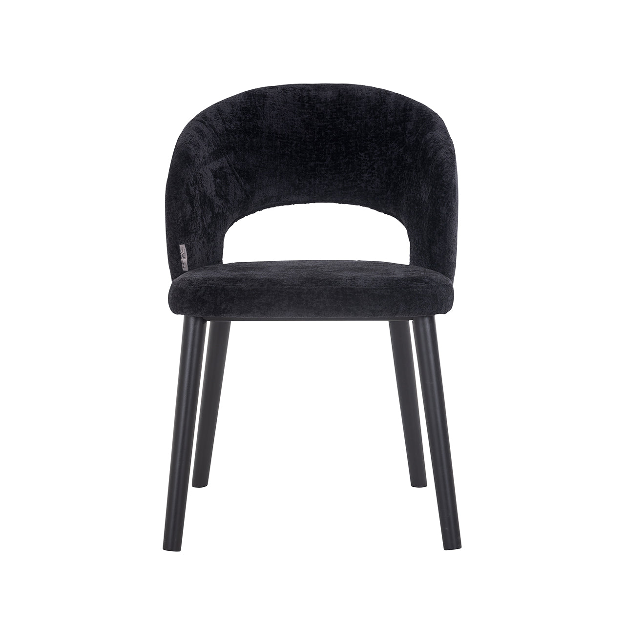 Stoel Savoy zwart chenille (Bergen 809 zwart chenille)