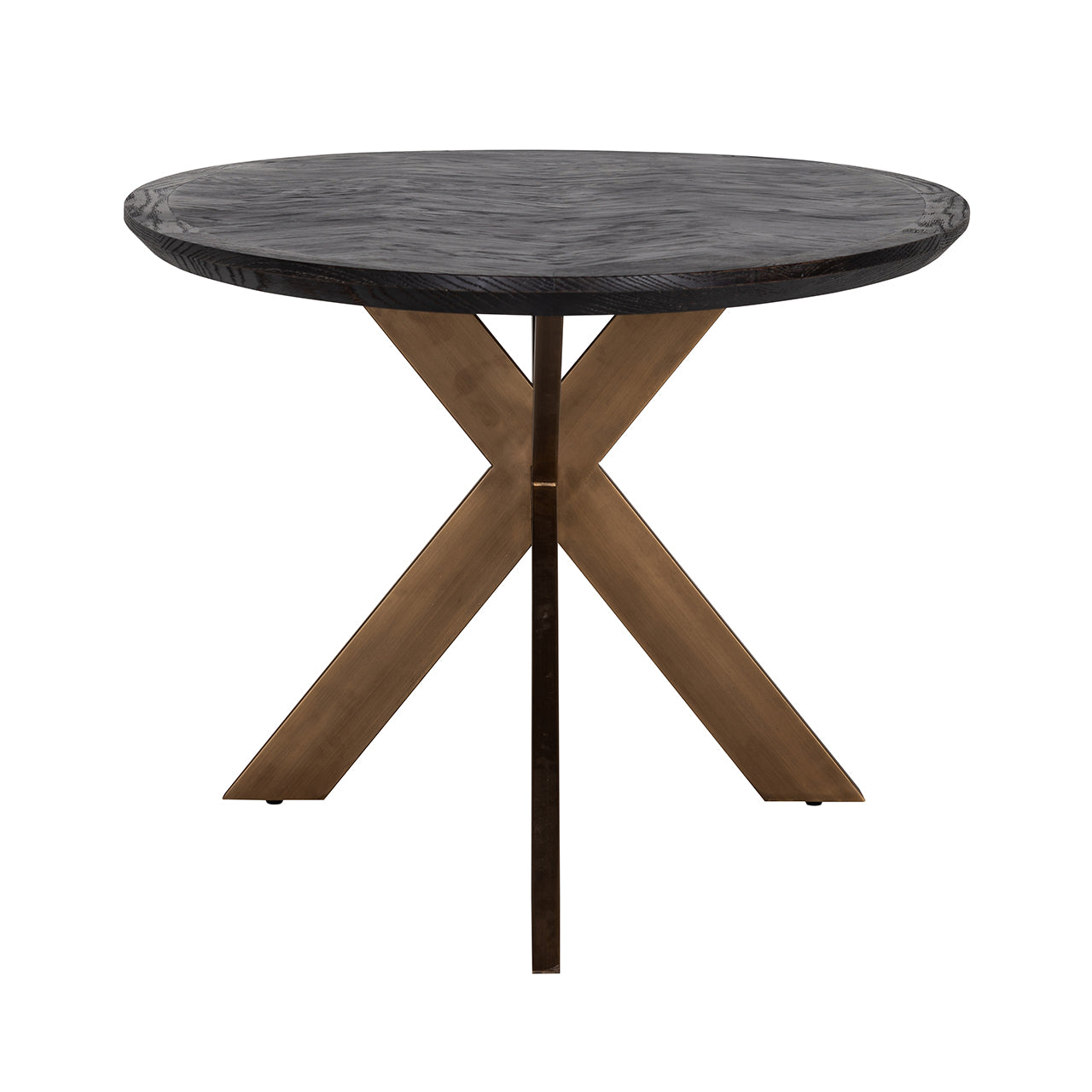 Eettafel Blackbone messing ovaal 230 (Zwart rustiek)