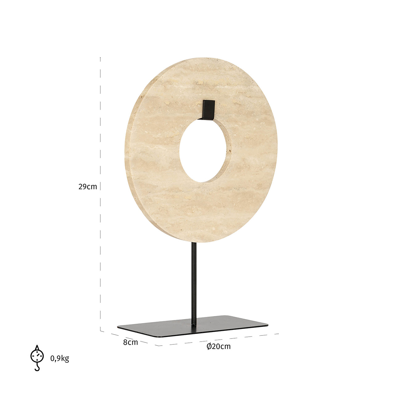 Decoratieve standaard Manou klein (Beige)