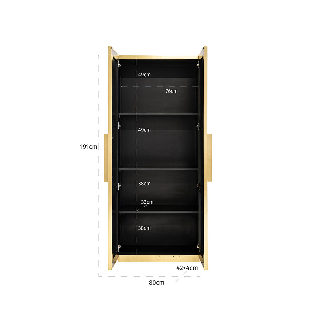 Wandkast Ironville (Goud)