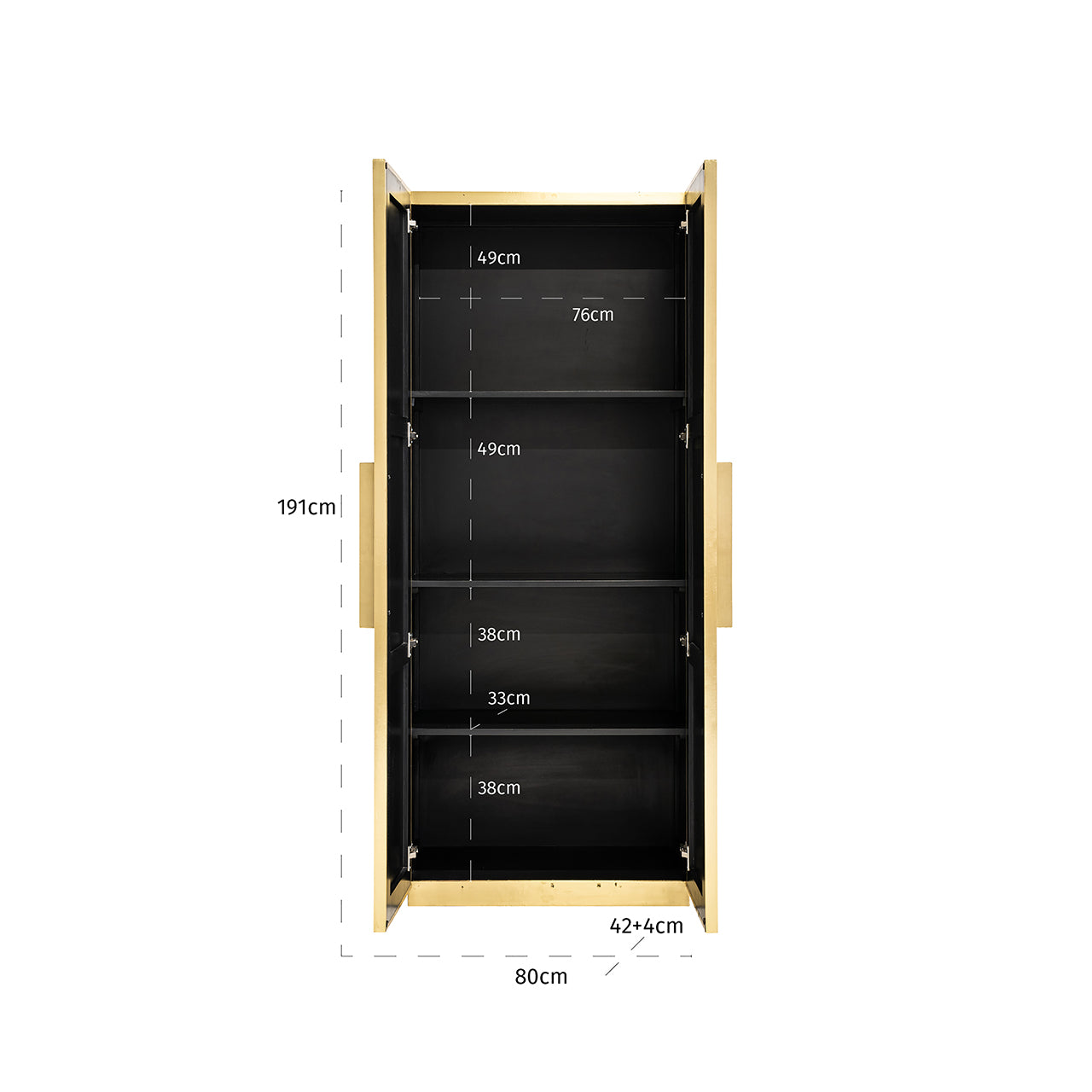 Wandkast Ironville (Goud)