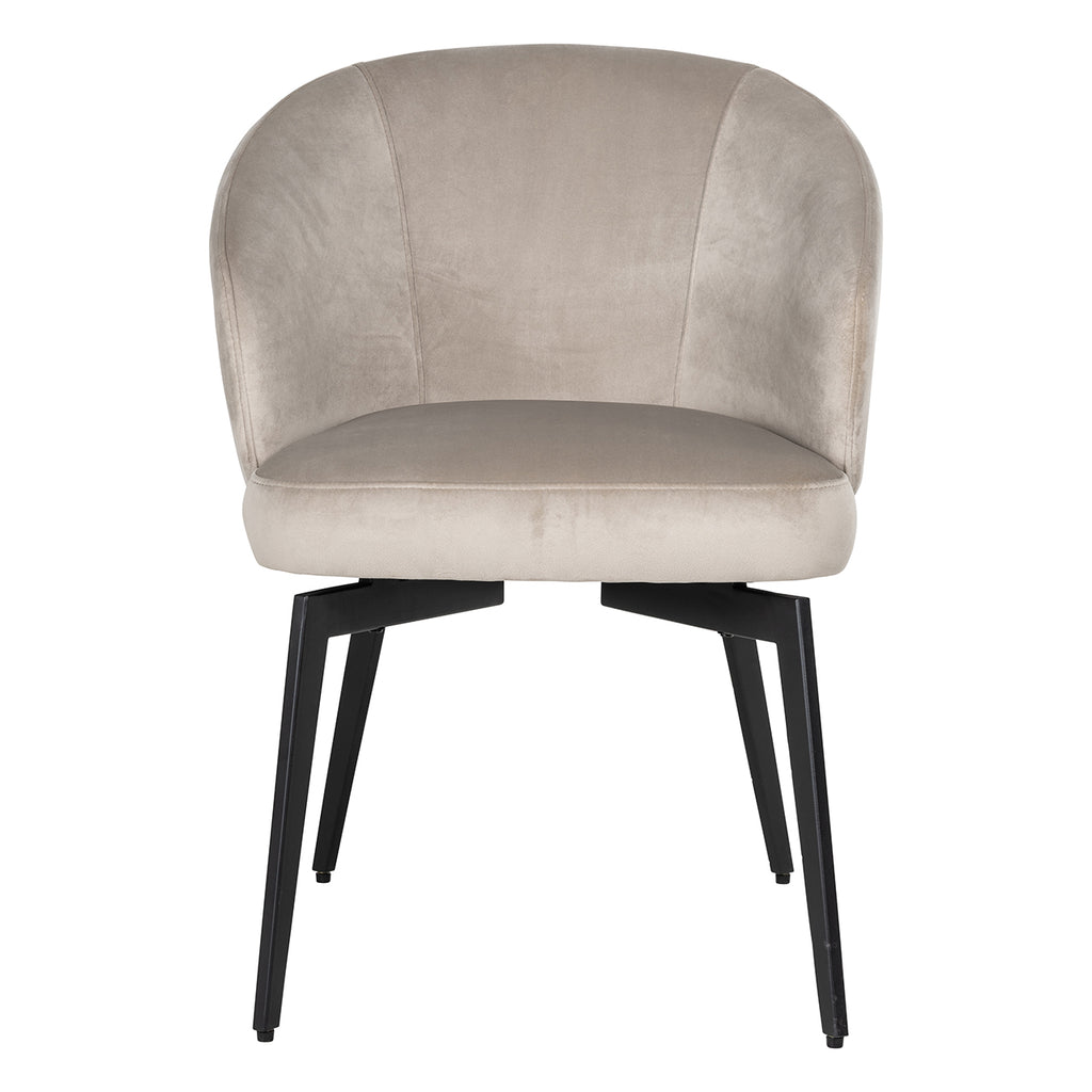 Stoel Amphara khaki fluweel brandvertragend (FR-Quartz 903 Khaki)