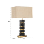 Tafellamp Levina incl. lampenkap (Zwart/goud)