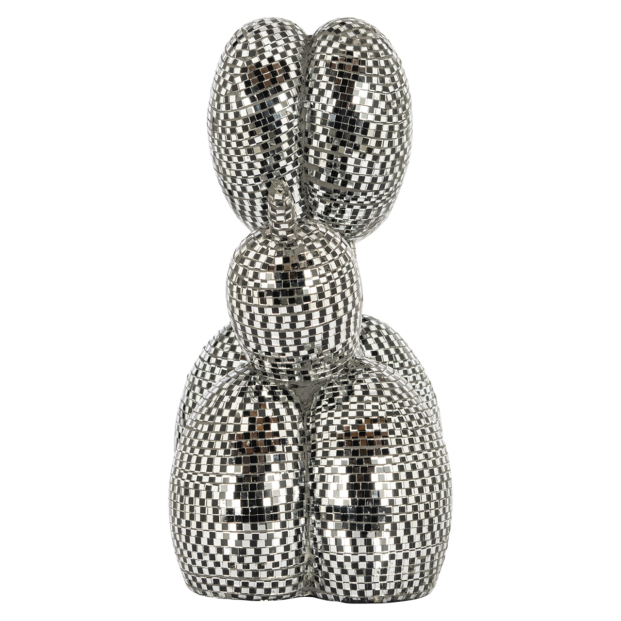 Honden decoratie object spiegel zwart (Zwart)