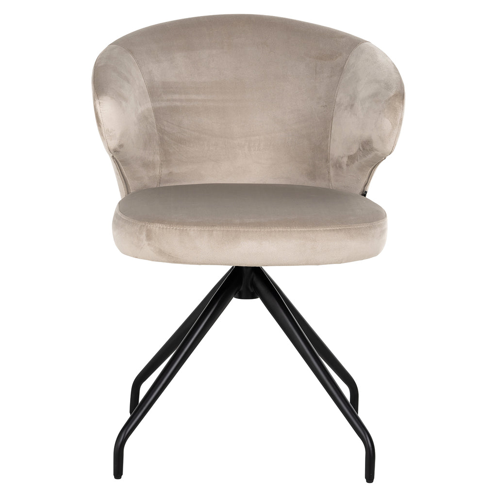 Draaistoel Milly khaki fluweel (Quartz Khaki 903)