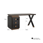 Bureau Hunter 3-laden (Zwart rustiek)